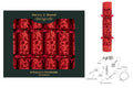 6 Exquisite Red Flock Crackers (13.5inch)