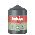 Bolsius Stormy Grey Essentials Pillar Candle (80mm)