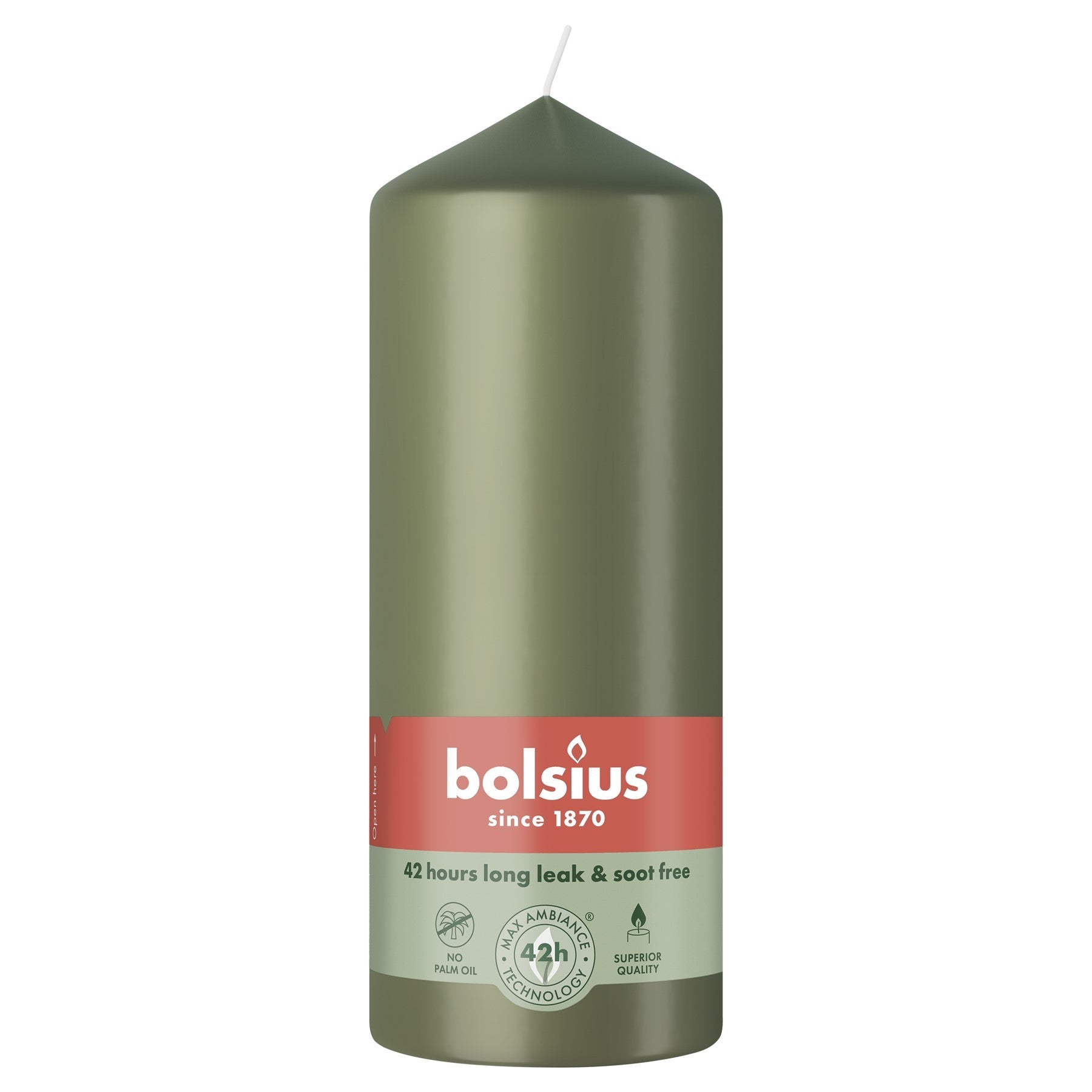 Fresh Olive Bolsius Pillar Candle (150 x 58mm)