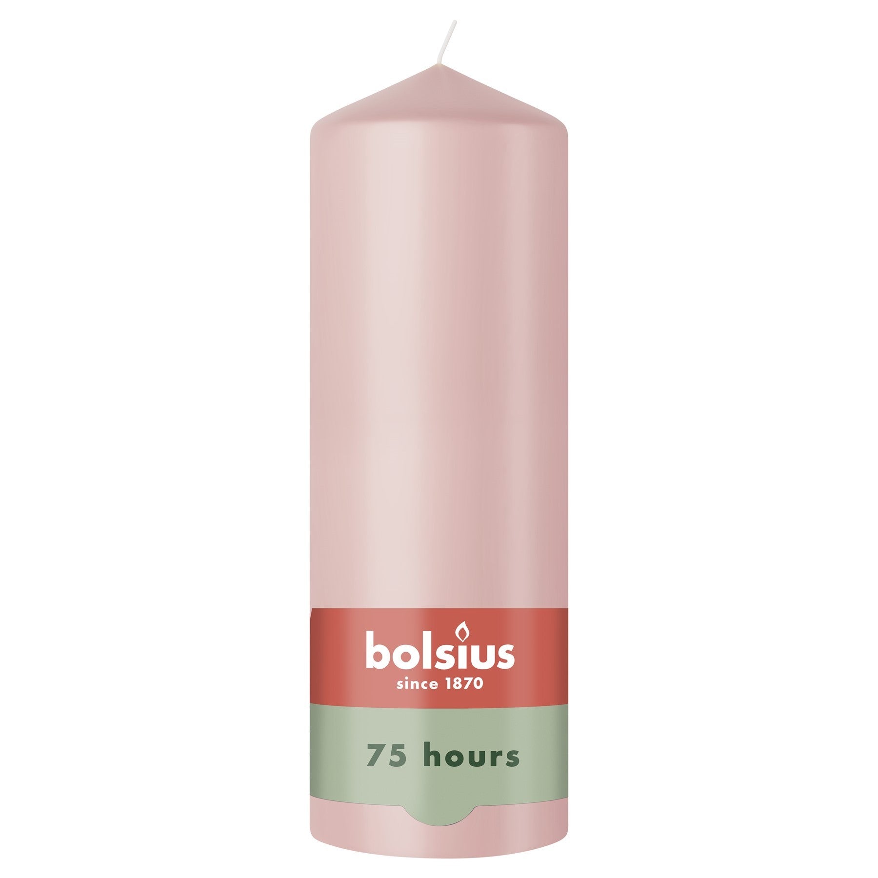 Bolsius Misty Pink Essentials Pillar Candle (200mm)
