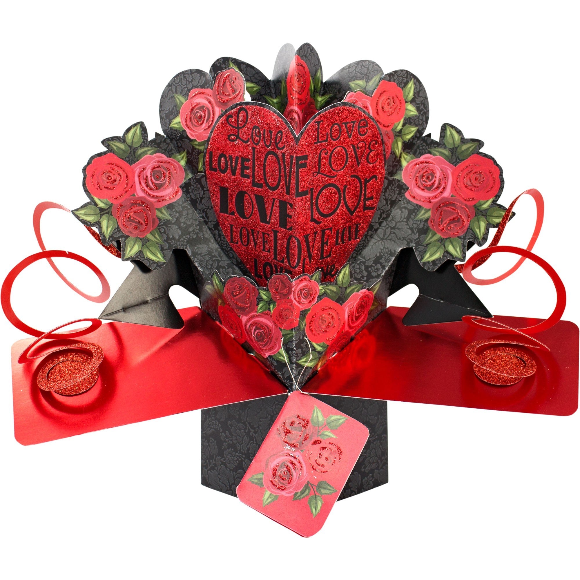 3D Pop Up Card by Second Nature - Love &amp; Red Roses