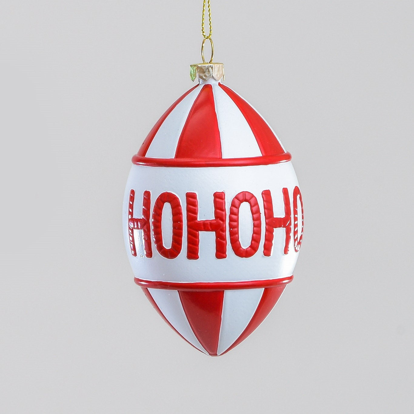 Red &amp; White Candy Ho Ho Ho Hanging Decoration (11cm)