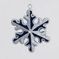Blue &amp; Silver Snowflake Hanging Decoration (10cm)