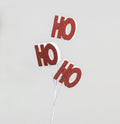 Red &amp; White Glitter HoHoHo Spray (64cm)