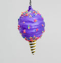 Lilac Glass Ice Cream Hanging Decoration (14cm)