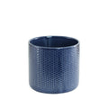 Navy Spotty Ceramic Plant Pot (12cm)