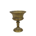 Antique Gold Creation Footed Metal Bowl with Bird (22cm)