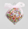 Glass Onion Hanging Decoration with Beads (9cm)