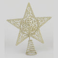 Gold Glitter Snowflake Tree Topper (20cm)