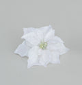 Cream Poinsettia with Clip (20cm)