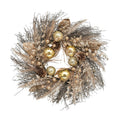 Gold Twig Ball Leaf Wreath (60cm)
