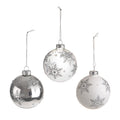 Snowflake Design Glass Bauble