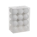 50 White Plastic Christmas Baubles (6cm)