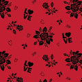 Love and Roses Red Tinted Cellophane (100m)