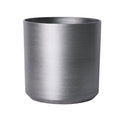 Brushed Steel Metallic Look Cylinder Planter (21.8cm)