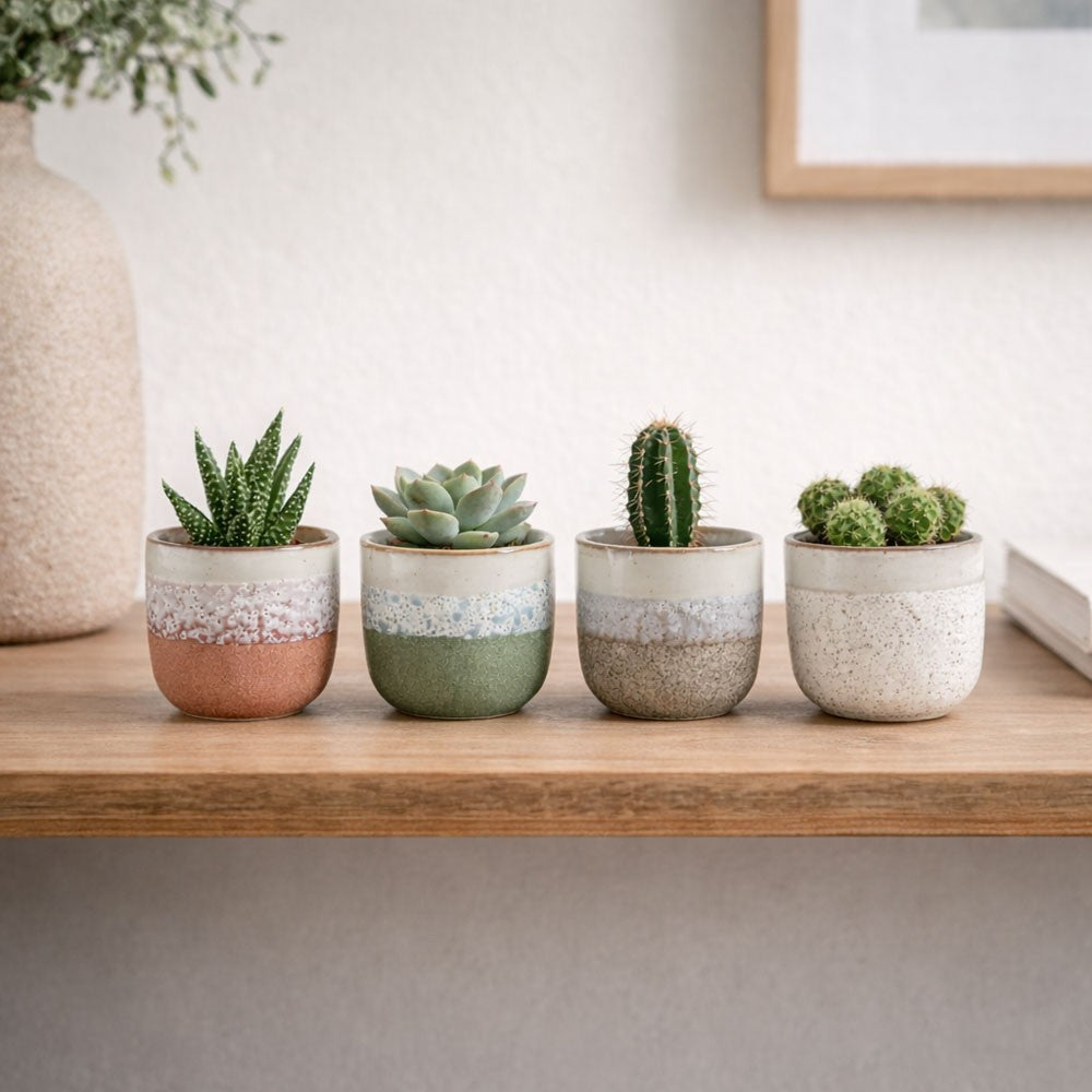 Hortus Grey Bordeaux Stoneware Pot (6.5cm H x 7cm Dia)