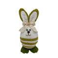 Green &amp; White Stripy Bunny Rabbit with Bow