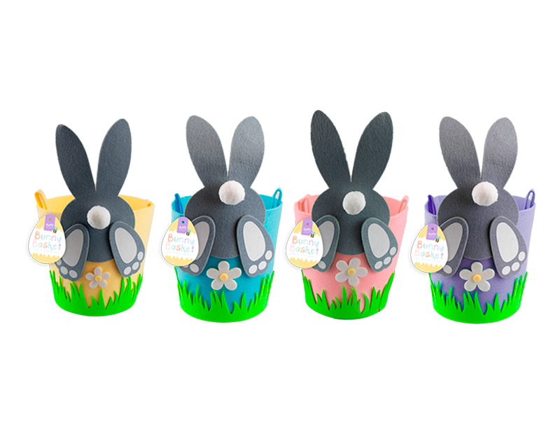 Easter Pom Pom Bunny Basket (Assorted)