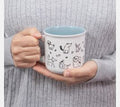 Coloured Interior Dog/Cat Mug (Assorted Designs)
