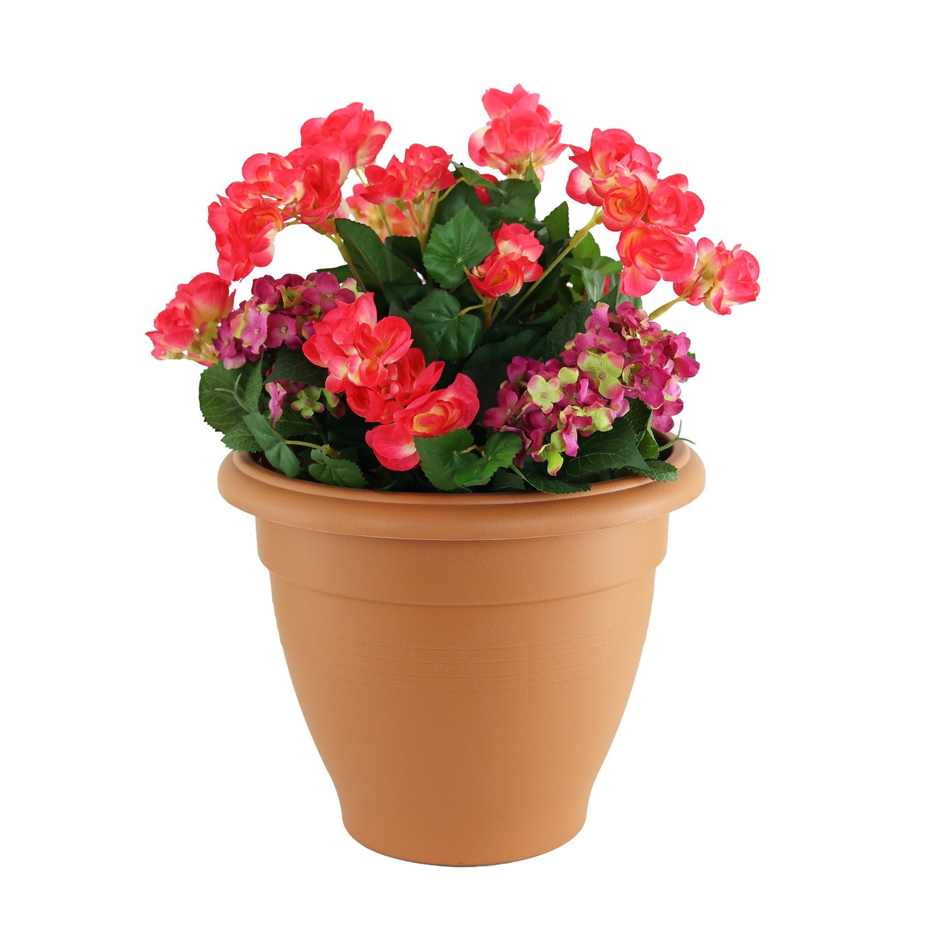 Pink Begonias &amp; Hydrangeas Patio Planter