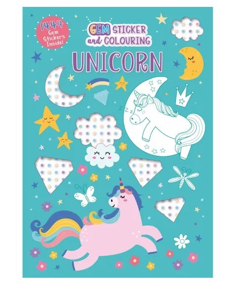 Unicorn Gem Colouring Book