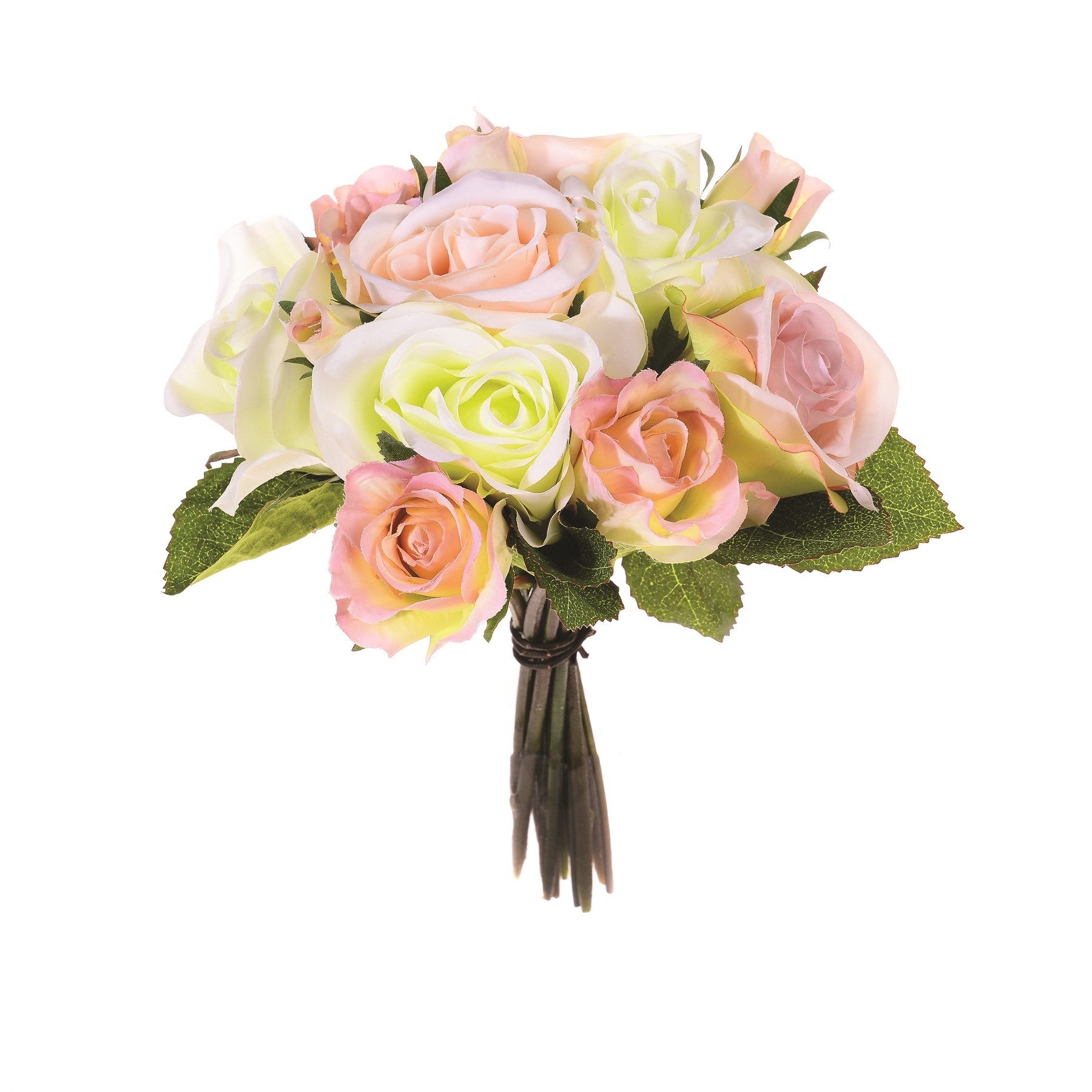 Pink/Cream Vintage Rose Bundle (25cm)