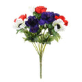 Red  White &amp; Purple Anemone Bush