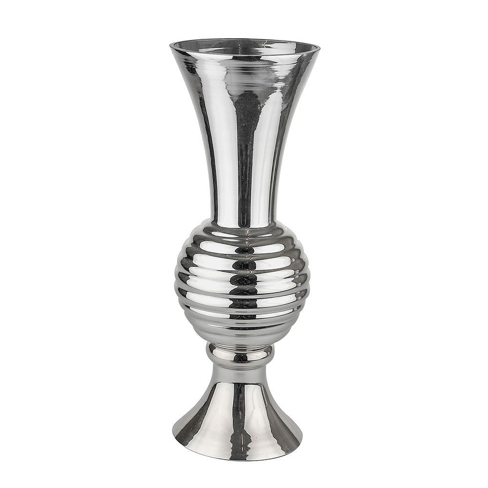 Silver Honeycomb Glass Vase (45cm)