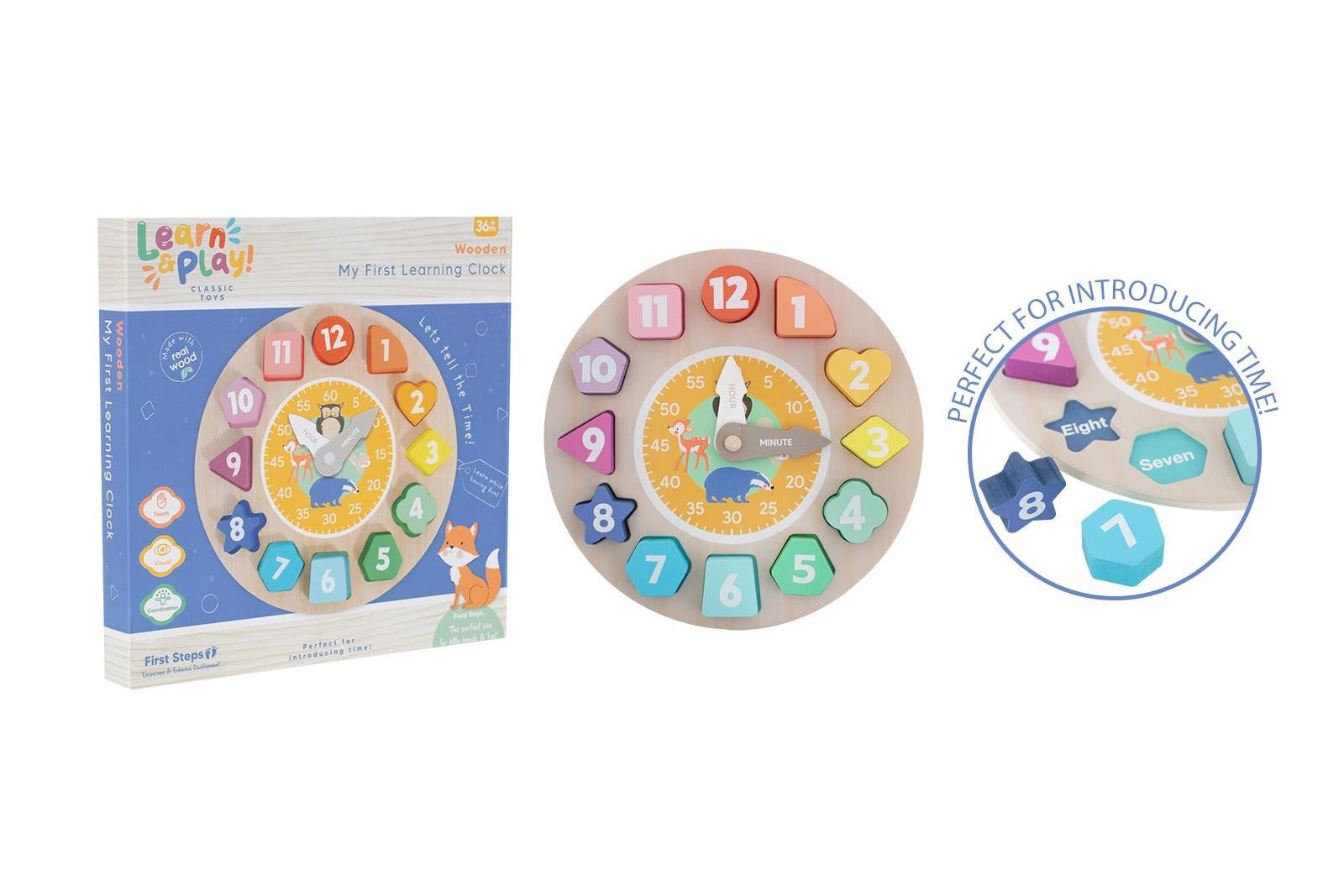 Wooden Learn the Time Clock