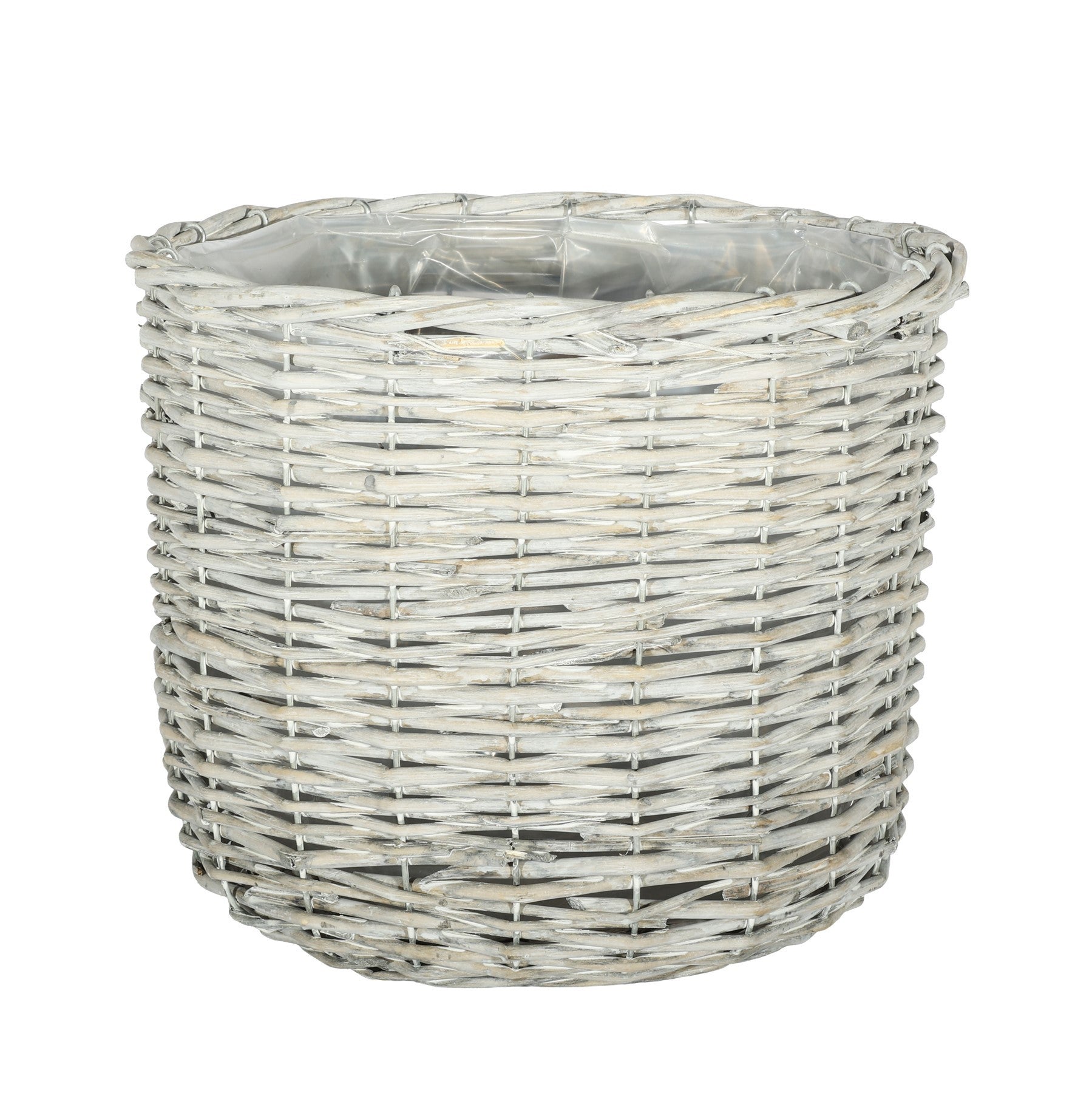White Willow Round Basket Planter (28cm)