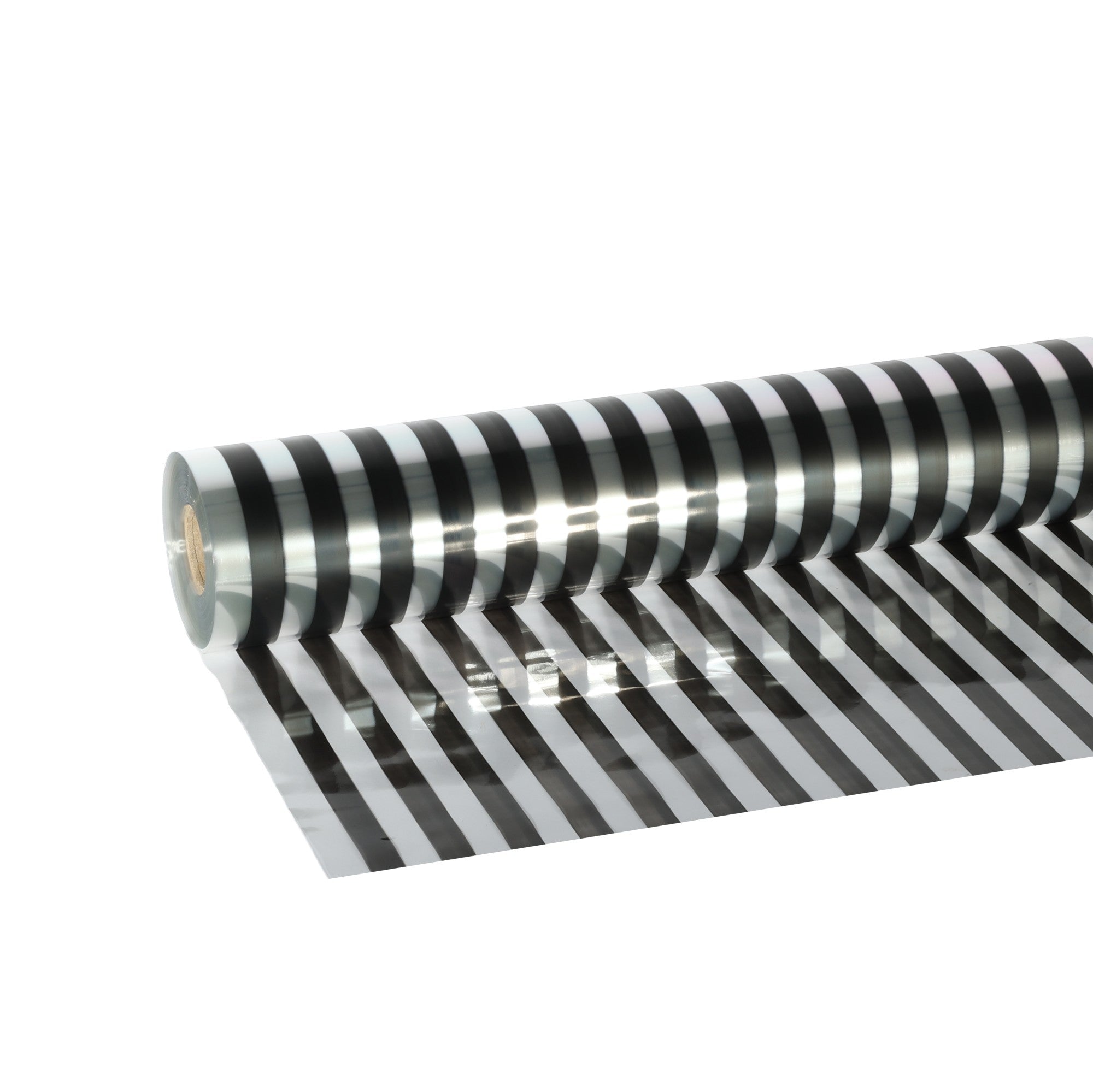 Black &amp; Clear Pinstripe Cello (100m)