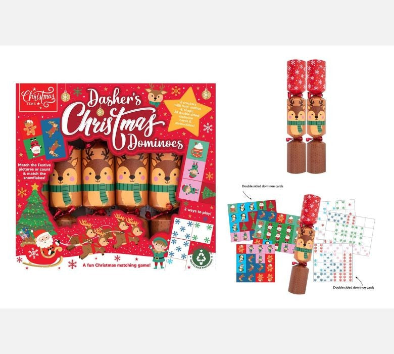 Dashers Dominoes Game Crackers (9 inches)