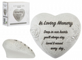 Memorial Grey Heart with Diamante &amp; Roses
