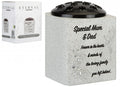 Memorial Grey Grave Flower Pot - Special Mum &amp; Dad