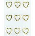 Gold Heart Stickers