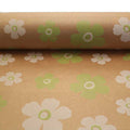 Green &amp; White Fleur Kraft Paper