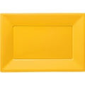 Yellow Plastic Platters - Pack of 3