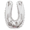 14" Silver Letter U Balloon