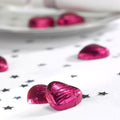 Hot Pink Foil Chocolate Hearts (1kg)