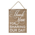 Hanging Sign Thankyou for sharing our day