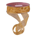 Gold Woven Edge Organza 25mm