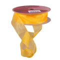 Yellow Woven Edge Organza 25mm