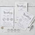 White Scratch The Date Wedding Invitations - Scratch &amp; Reveal