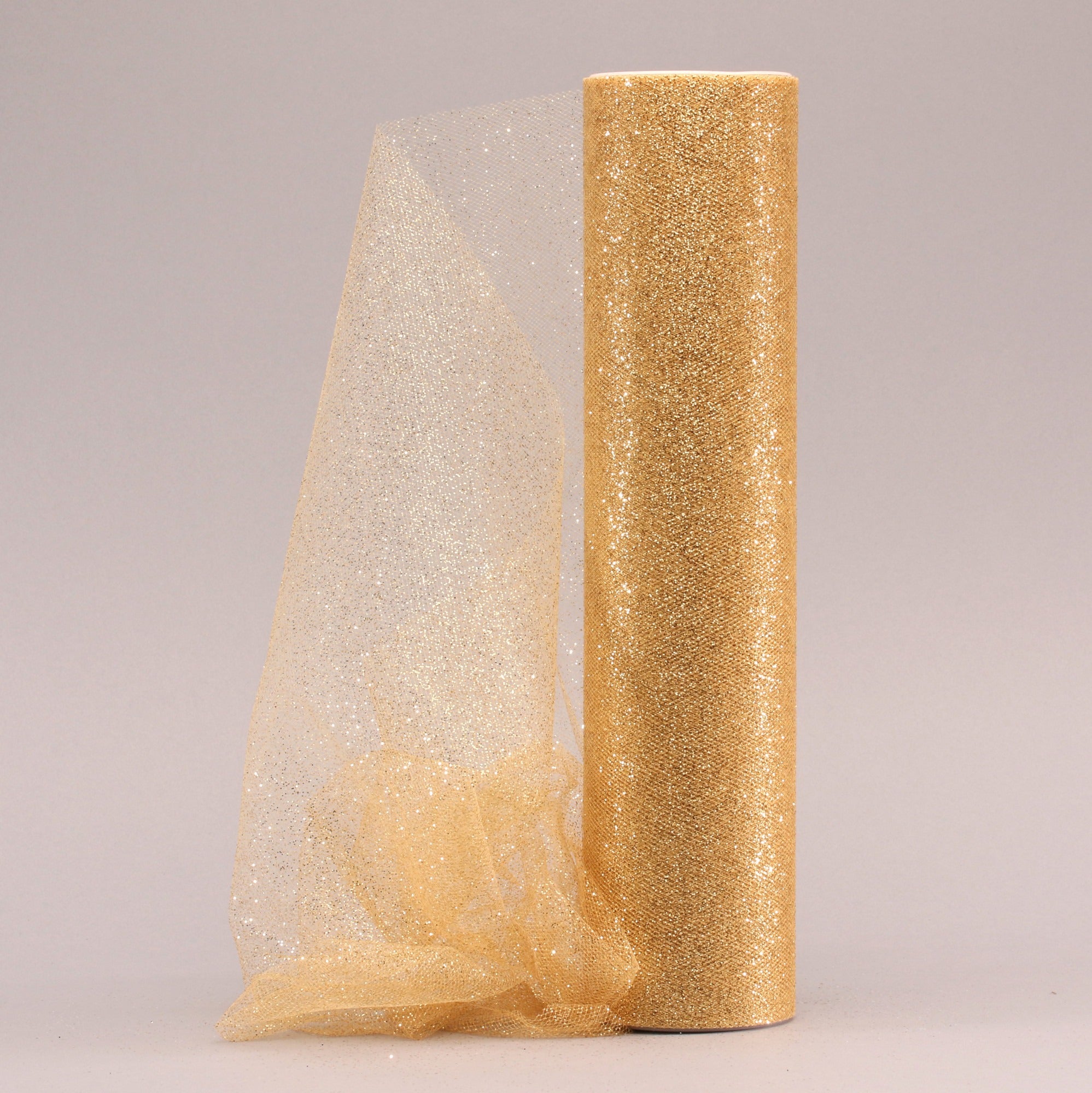 Gold Glitter Tulle 30cm x 23m