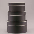 Black Round Hat Boxes Set of 3