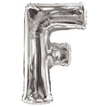34" Silver Letter F Balloon