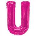 34"  Letter Balloon - U - Pink