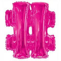 34"  Letter Balloon - Hashtag - Pink