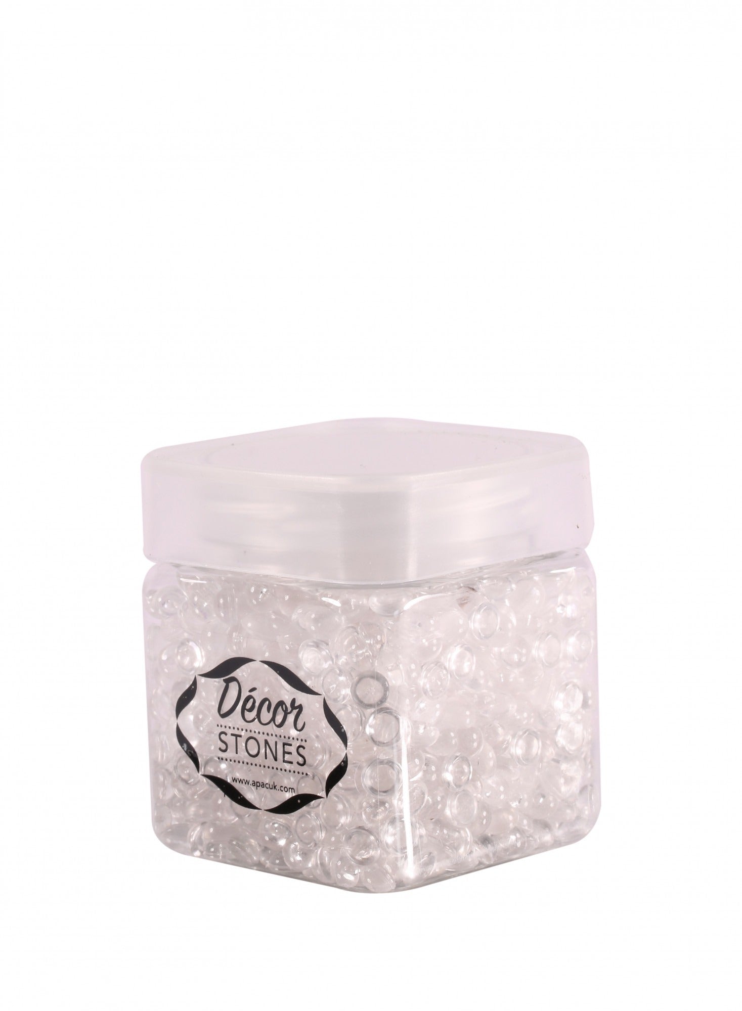 120 Gram Jar of Clear Plastic Beads