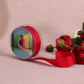 Deep Red Grosgrain Ribbon (25mm x 20m)